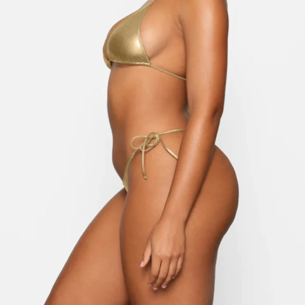 Skims METALLIC SWIM SKIMPY TIE BOTTOM